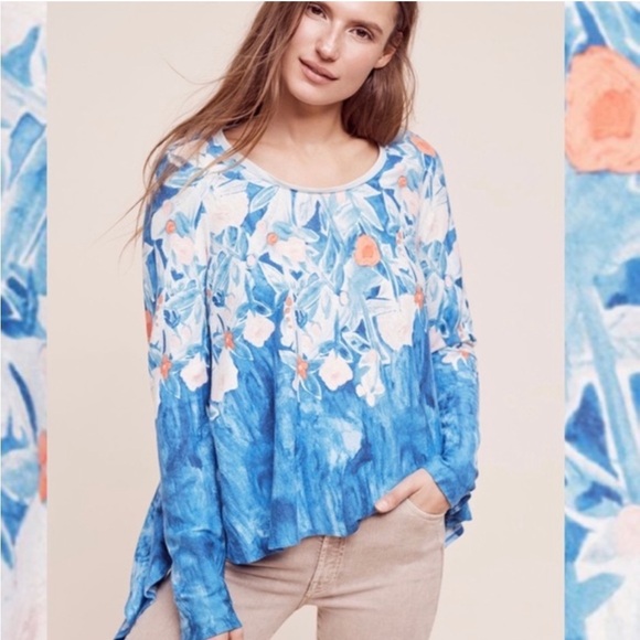 Anthropologie Meadow Rue "Linen
Fields" Swing Top - Picture 2 of 12